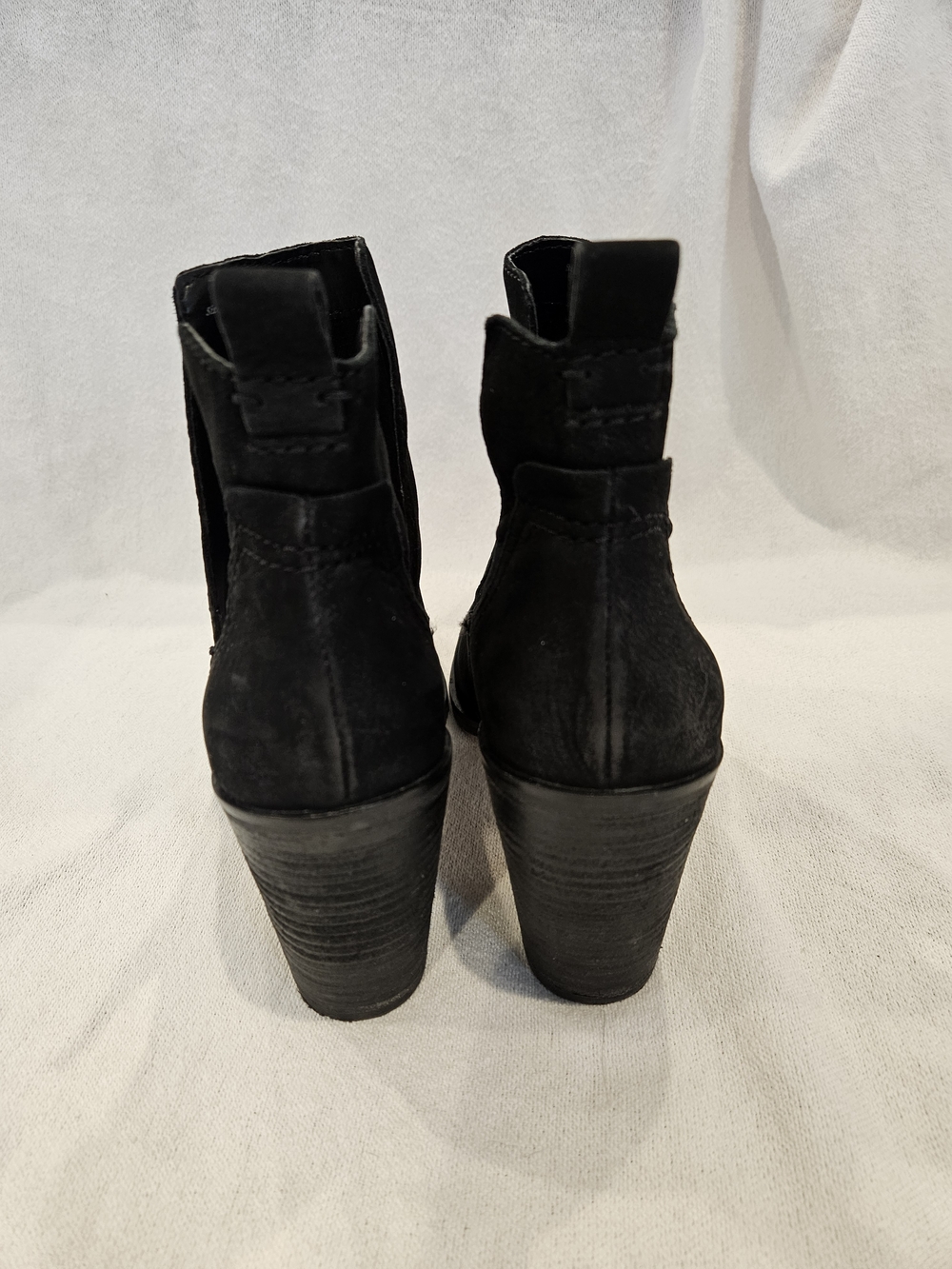 Dolce Vita Black Suede Ankle Booties with Block Heel - Picture 5 of 8